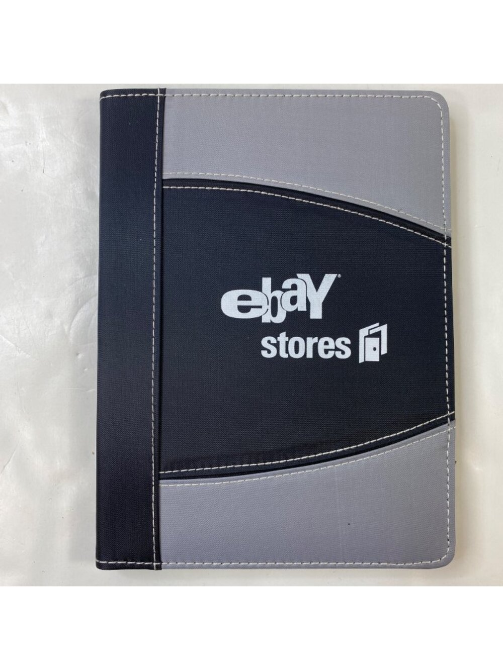Sovrano eBay Stores Black & Gray Notepad Folio With Card Holder Ebayana